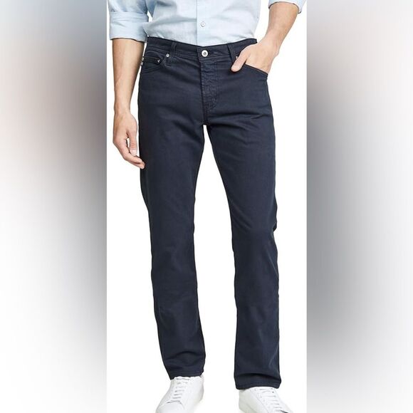 AG Adriano Goldschmied The Graduate Pants Size 33 Inseam 31 Navy Straight Slim - Picture 2 of 8
